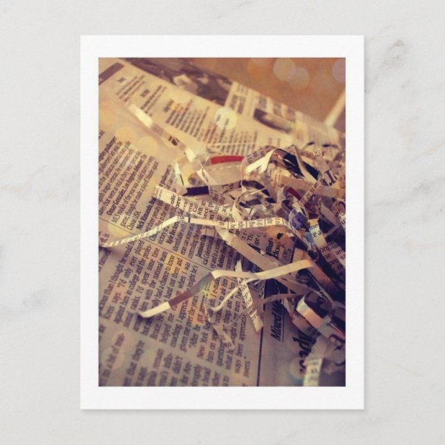 christmas in newsprint holiday postcard (Front)