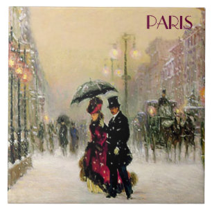 Christmas in Paris. Christmas Gift Tile