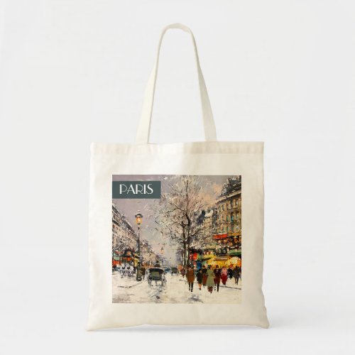 Christmas in Paris Christmas Gift  Tote Bag