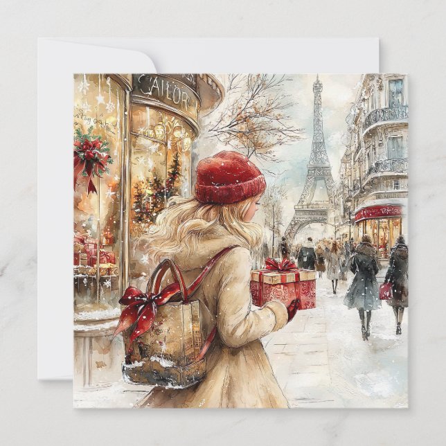 Christmas In Paris Holiday Card (Front)