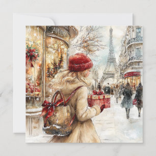 Christmas In Paris Holiday Card