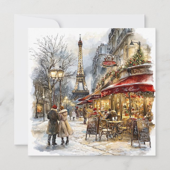 Christmas In Paris Holiday Card (Front)