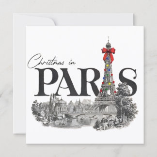Christmas In Paris Holiday Card