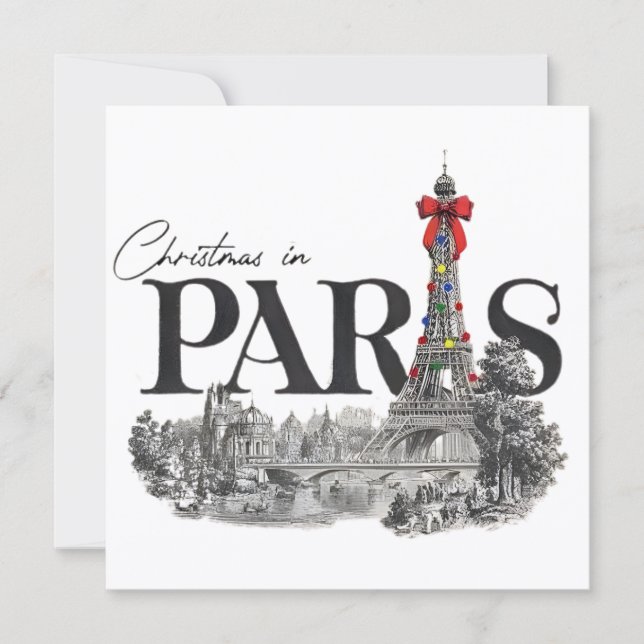 Christmas In Paris Holiday Card (Front)