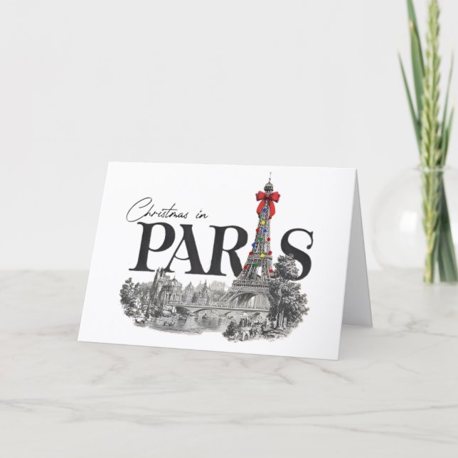 Christmas In Paris Holiday Card (Front)