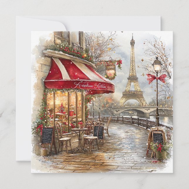 Christmas In Paris Holiday Card (Front)