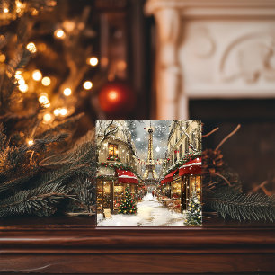 Christmas in Paris: Holiday Charm on Eiffel Avenue Card