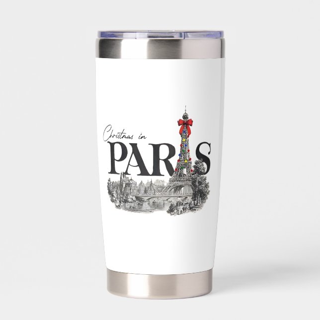 Christmas In Paris Insulated Tumbler (Front)
