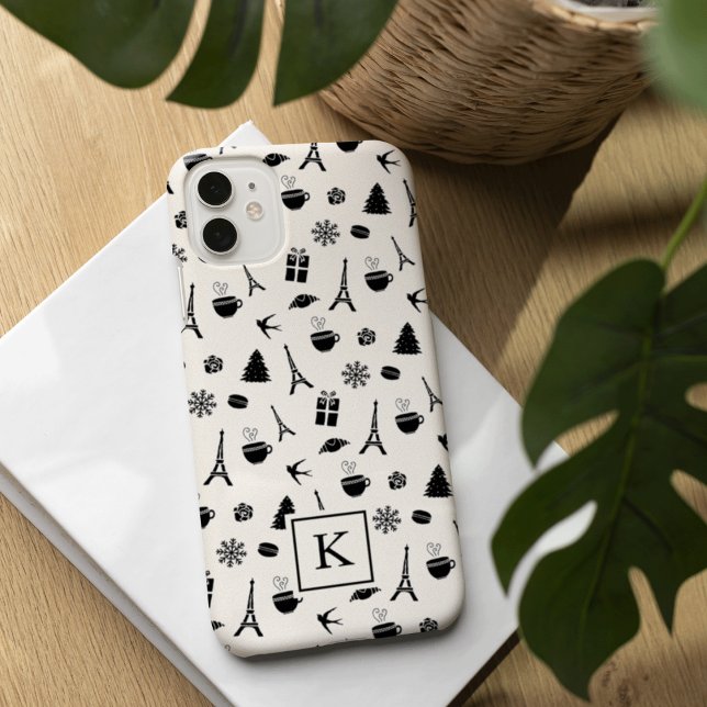 Christmas in Paris | Monogrammed Case-Mate iPhone Case (Creator Uploaded)