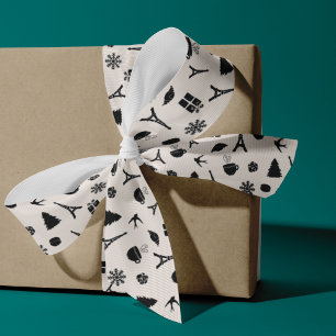 Christmas in Paris Patterned Grosgrain Ribbon