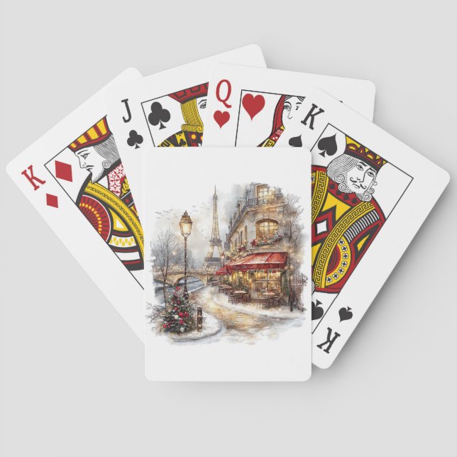 Christmas In Paris Playing Cards (Back)