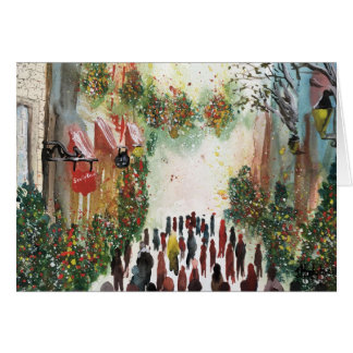 CHRISTMAS IN QUEBEC CITY original watercolour Cards