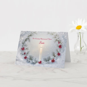 Christmas in Remembrance Memory of Son Memorial Card