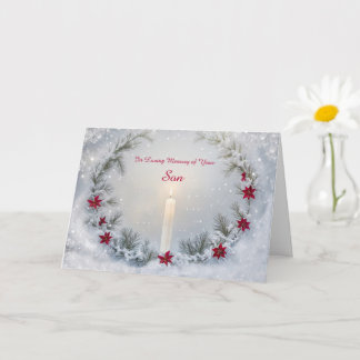 Christmas in Remembrance Memory of Son Memorial Card