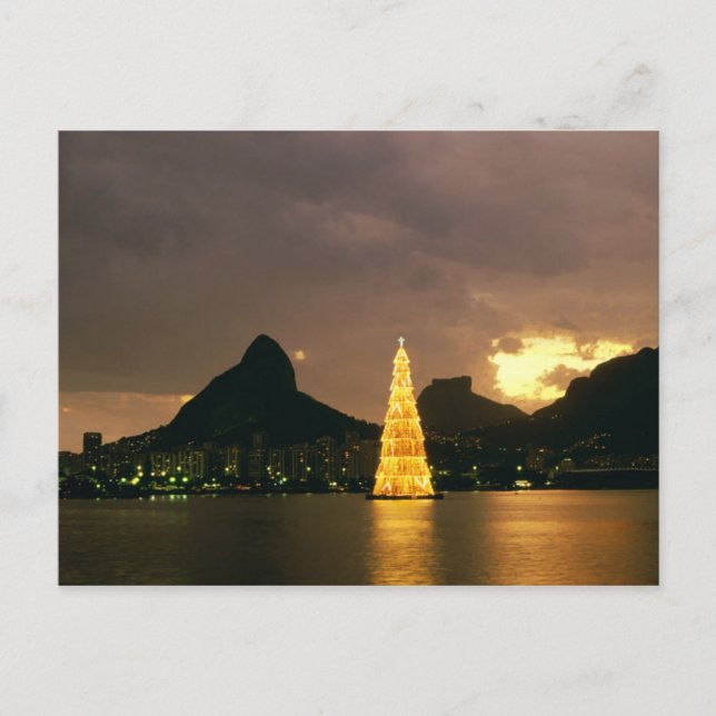 Christmas In Rio De Janeiro Brazil Holiday Postcard (Front)