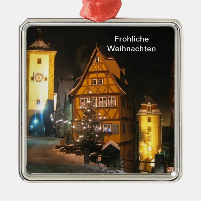 CHRISTMAS in ROTHENBURG GERMANY Metal Ornament (Front)