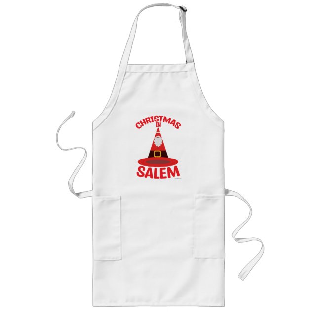 Christmas in Salem New England Holiday Tourist Long Apron (Front)