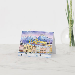 Christmas in Salzburg Watercolor Card