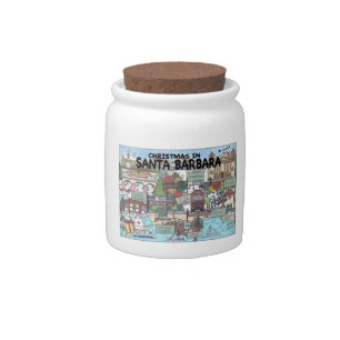 Christmas in Santa Barbara Candy Jar