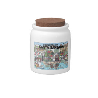Christmas in Santa Barbara Candy Jar