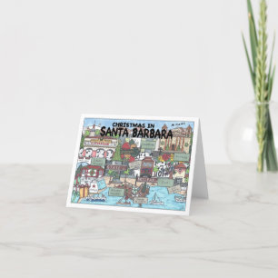 Christmas in Santa Barbara Letterpress Thank You Card