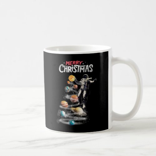 Christmas in Space Solar System Astronaut Invitati Coffee Mug
