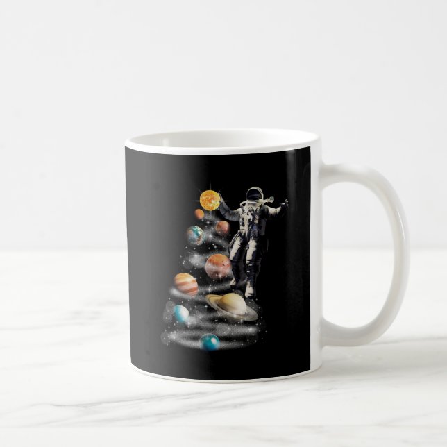 Christmas in Space Solar System Astronaut Invitati Coffee Mug (Right)