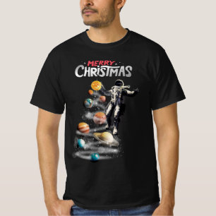 Christmas in Space Solar System Astronaut Invitati T-Shirt