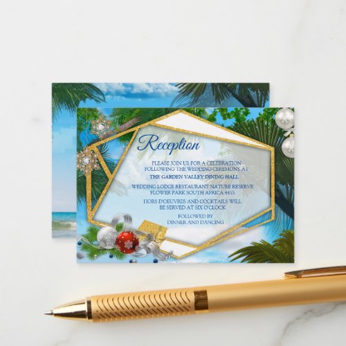 Christmas in Summer Gold Fantasy Theme Enclosure Card