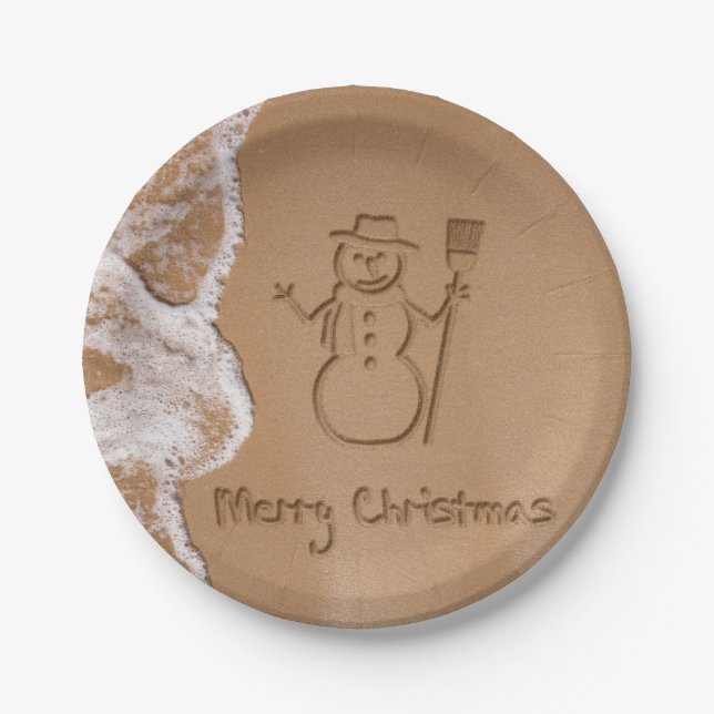 Christmas in Summer Paper Plates (Front)