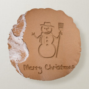 Christmas in Summer Round Pillow