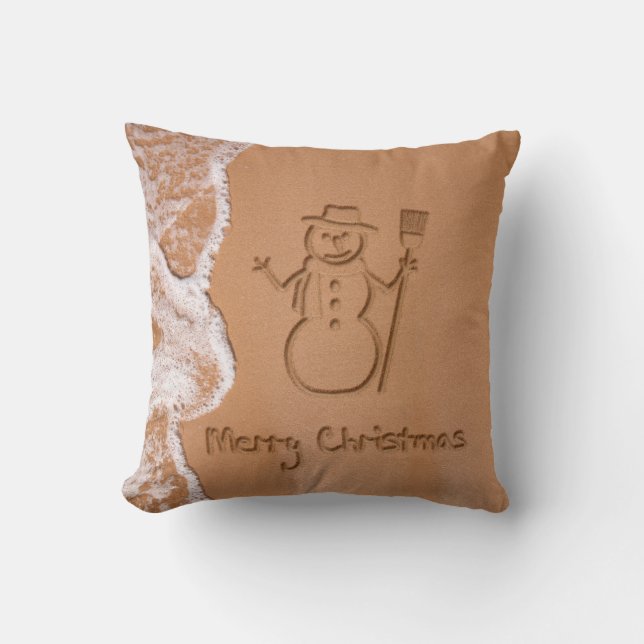 Christmas in Summer Throw Pillow (Front)