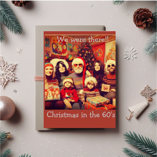 Christmas in the 60's, blast from the past note card (Funny remembering the 60's Christmas card.)
