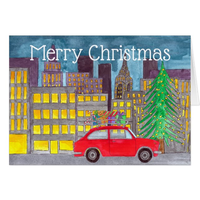 Christmas in the City Customizable  Cards (Front Horizontal)