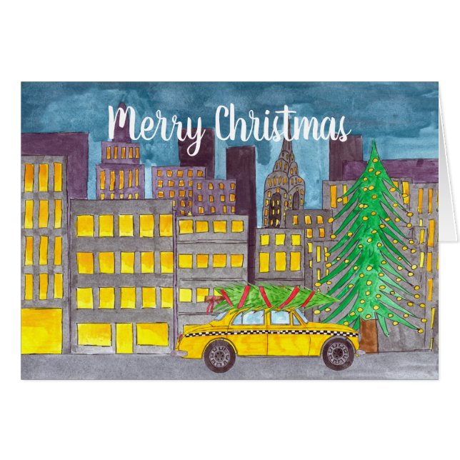 Christmas in the City Customizable  Cards (Front Horizontal)