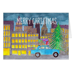 Christmas in the City Customizable  Cards