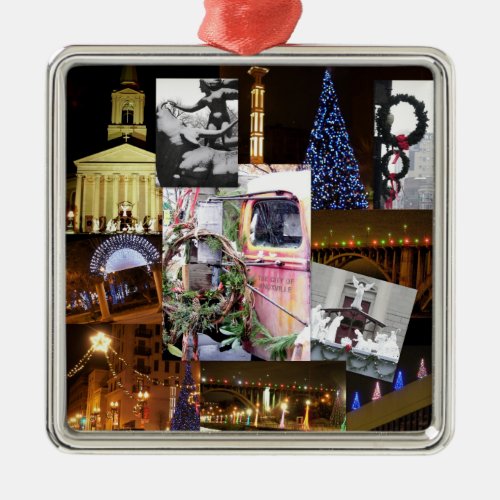 Christmas in the City_Knoxville Tennessee Metal Ornament