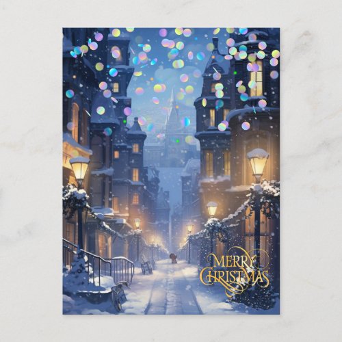 Christmas in the city  postcard