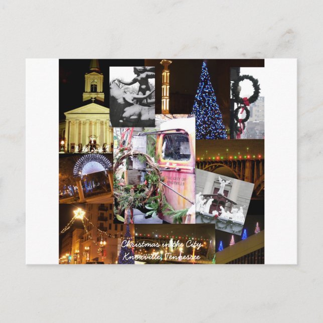 Christmas in the City Postcard- Knoxville, Tenness Holiday Postcard (Front)