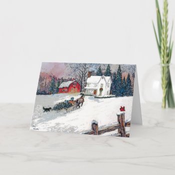Christmas In The Country Holiday Card by glorykmurphy at Zazzle