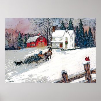 Christmas In The Country Poster by glorykmurphy at Zazzle