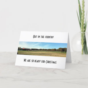 CHRISTMAS IN THE COUNTRY-U R 1st ON OUR LIST BARN Holiday Card
