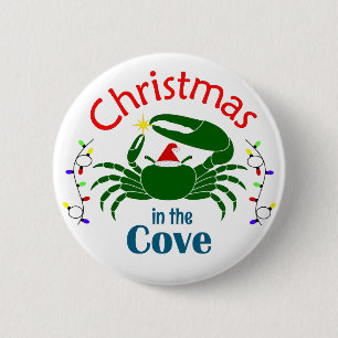 Christmas in the Cove Medium Button