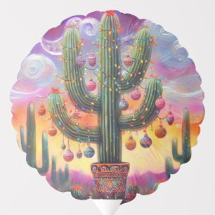 Christmas in the Desert Southwest Saguaro Cactus Balloon