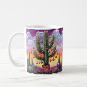 Christmas in the Desert Southwest Saguaro Cactus Coffee Mug
