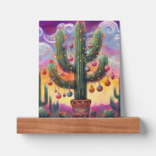 Christmas in the Desert Southwest Saguaro Cactus Picture Ledge