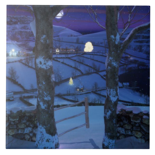 Christmas in the Glen Decorative Tile / Trivet (Front)