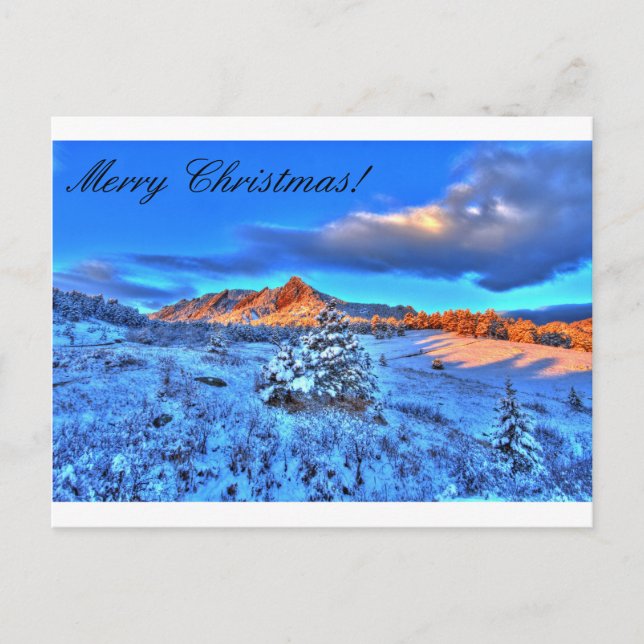 Christmas In The Mountains Holiday Postcard (Front)