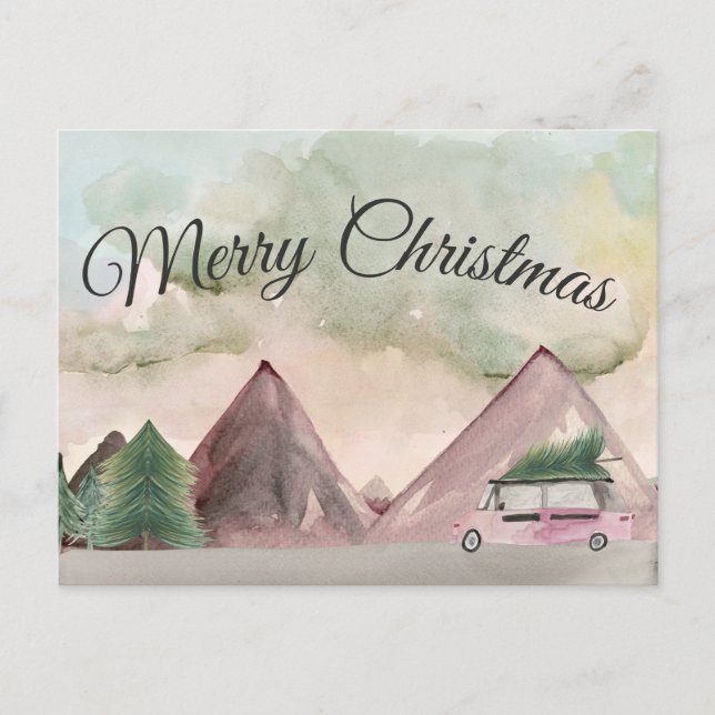 Christmas in the Mountains Postcard (Front)