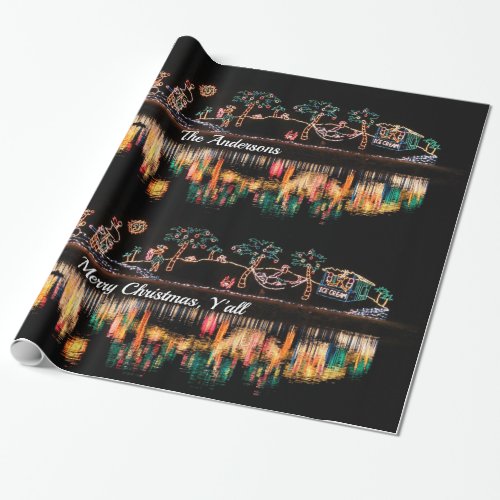 Christmas in the South Water Reflections Wrapping  Wrapping Paper